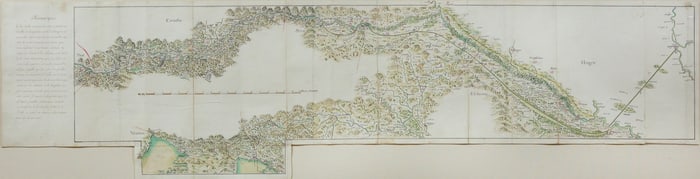 Bellin Manuscript Map of the Drau River