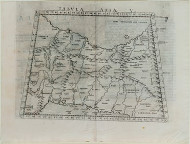 Ptolemy / Russcelli Map of Asia Showing Iran