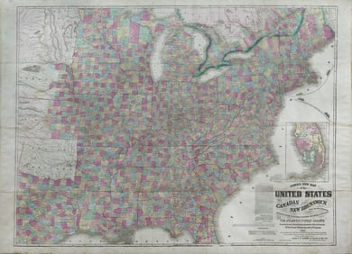 James T. Lloyd Map of the United States 1864
