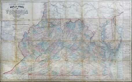 James T. Lloyd Map of Virginia 1861