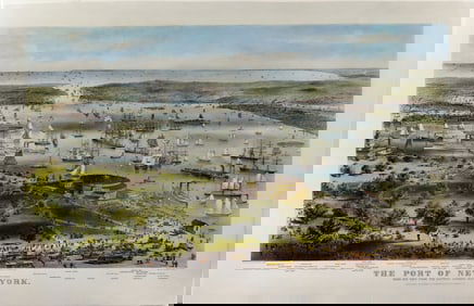 Parsons & Atwater Bird's Eye View of New York Harbor