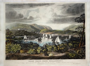 Bennett Aquatint View of West Point New York