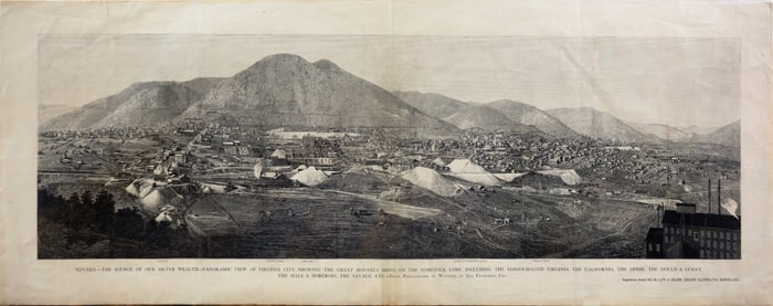Panoramic View of Virginia City, Nevada