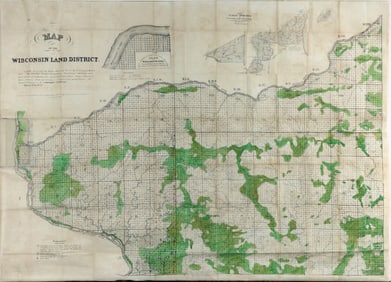 Stephen Taylor Map of the Wisconsin Land District 1838