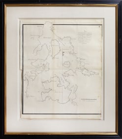 Jacinto Caamano Manuscript Map of Bucareli Sound, Alaska
