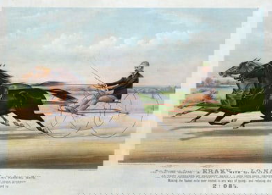 Currier & Ives, The Trotting Gelding Frank with J. O. Nay