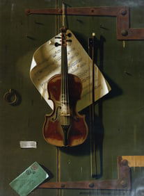 Harnett Chromolithograph of the Old Violin