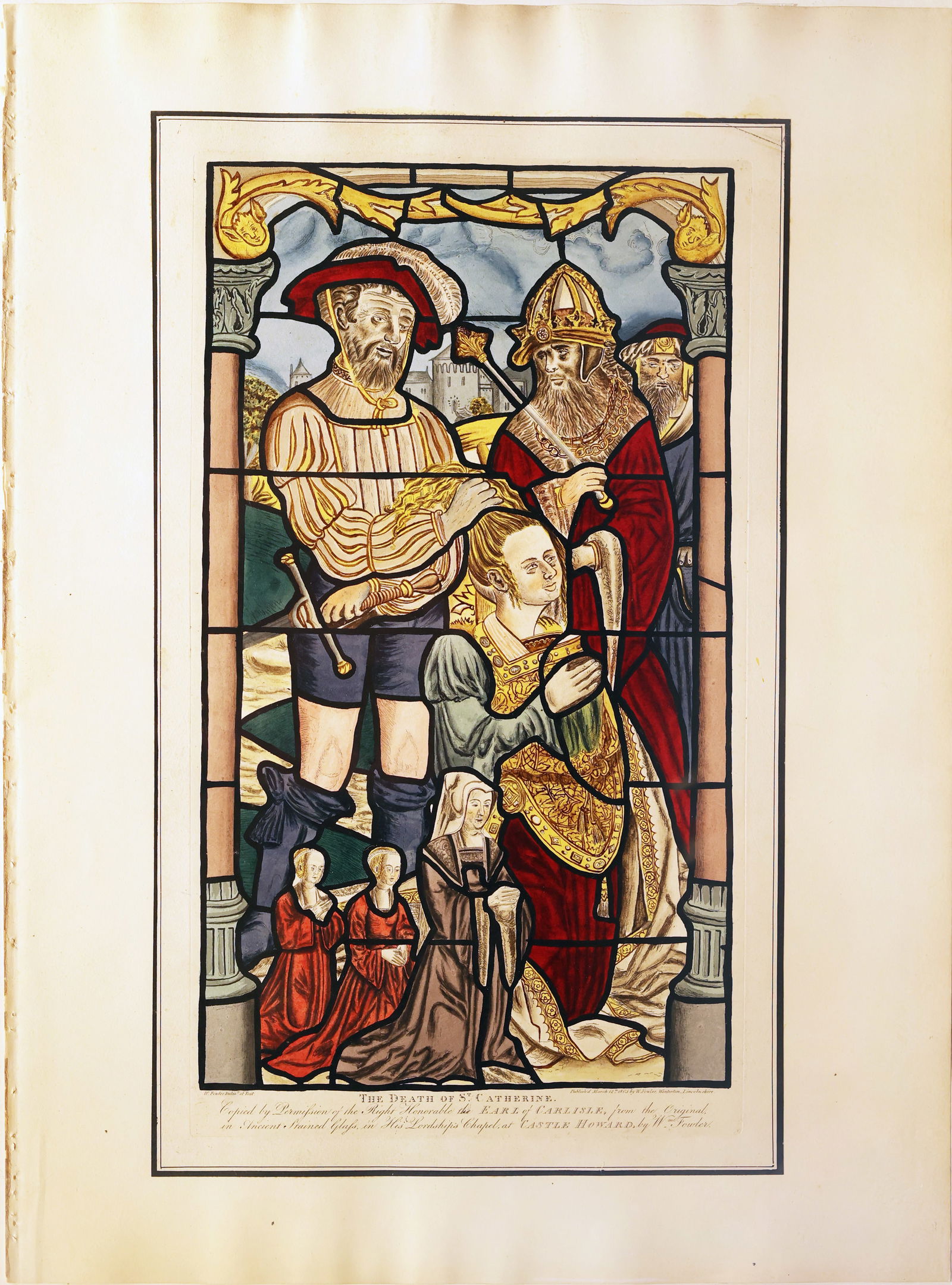 Fowler Stained Glass Engraving, The Death of St. Catherine (1 of 1)