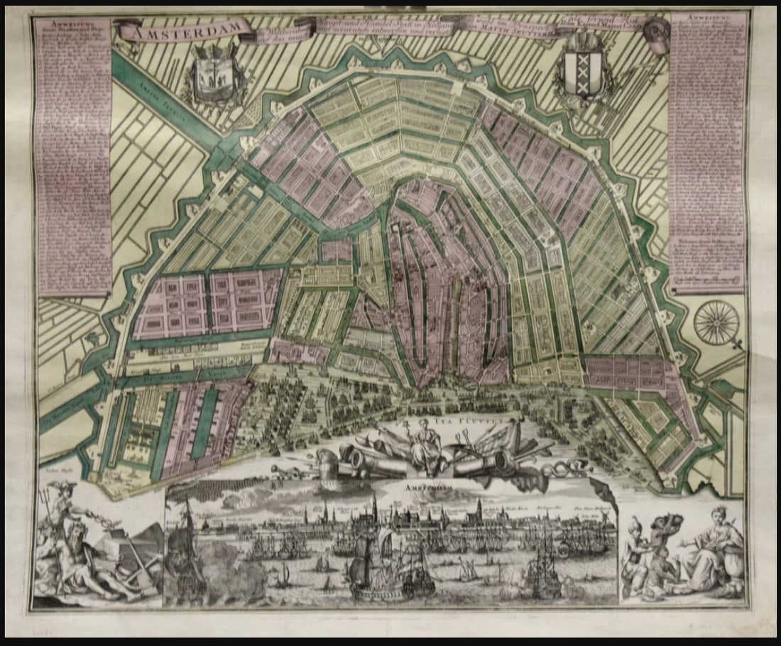 Seutter Map of Amsterdam, Netherlands (1 of 1)