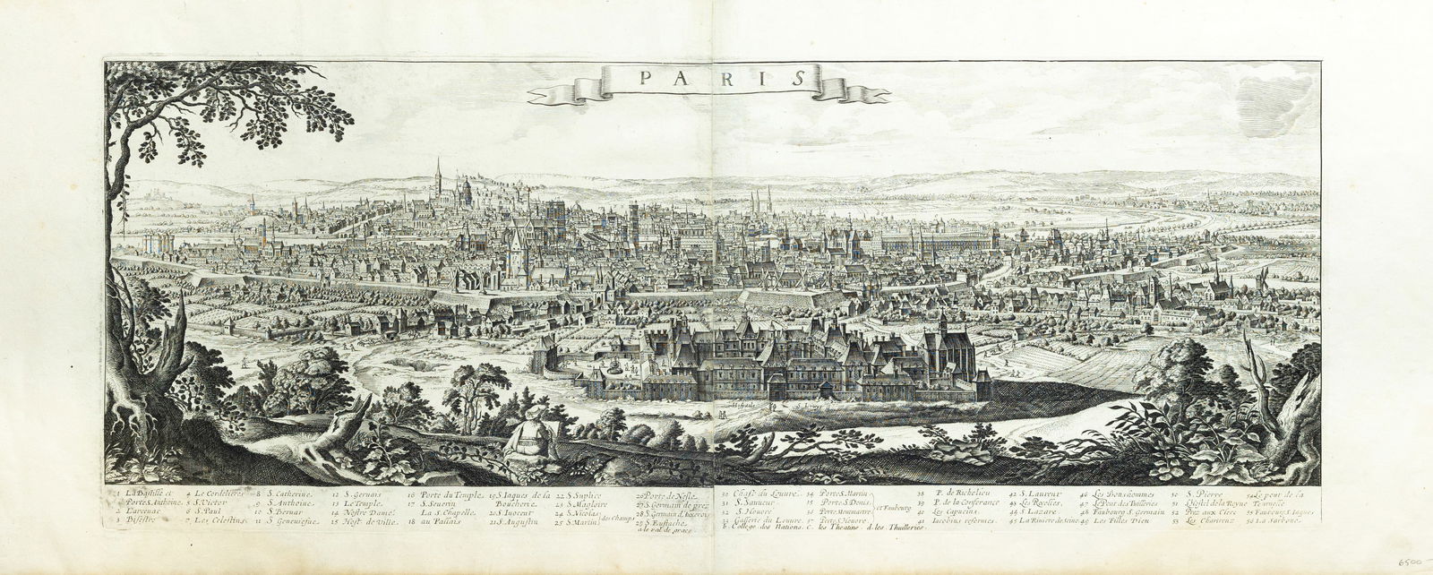 Mathaus Merian View of Paris, France (1 of 1)