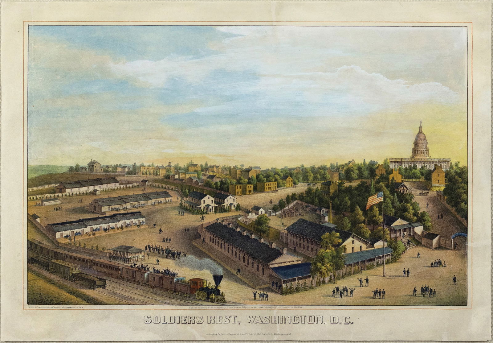 Charles Magnus Lithograph, Soldiers Rest, Washington, D.C. (1 of 1)