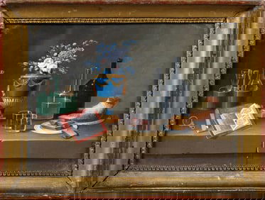 Johann Rudolf Feyerabend Dit Lelong Watercolor, Still Life