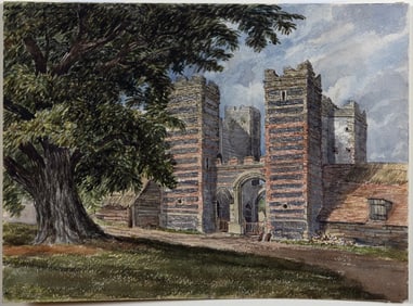 19th Century British Watercolor, Dent de lion, Margate