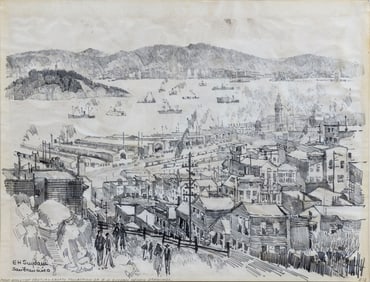 Edward Howard Suydam Pencil Sketch, San Francisco, California