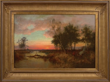 Seth Eastman Signed Oil - The Finest 19th Century Painting of Texas