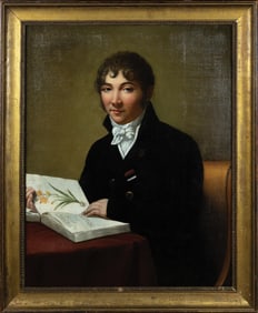 French School Oil Portrait of Pierre-Joseph Redouté