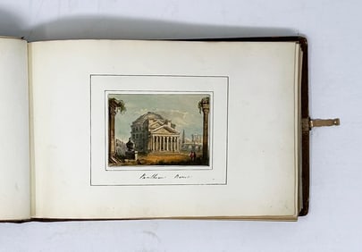An Exquisite Album of Original Watercolors Miniatures of the Grand Tour in Italy, Germany and France