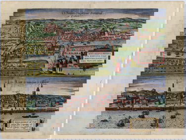 Braun & Hogenberg Engraving from Civitas Orbis Terrarum, [Konigsberg, Russia / Riga, Lithuania]