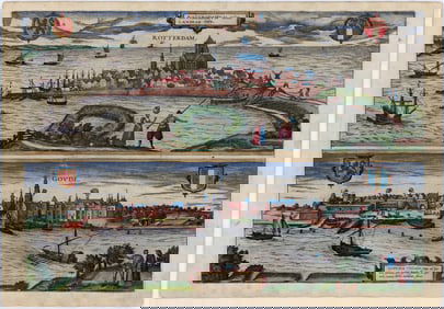 Braun & Hogenberg Engraving from Civitas Orbis Terrarum, [Rotterdam, Netherlands & Gouda,