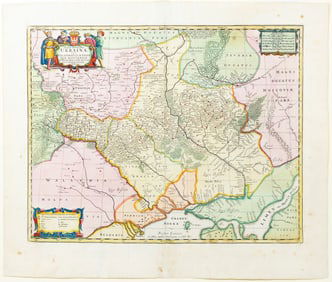 Moses Pitt / Jan Jansson Map of Ukraine, Typus Generalis Ukrainae