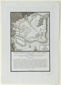 Lieutenant Therbu Engraved Map of the French and Indian War, Attaques des Retranchemens devant le
