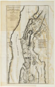 William Faden Engraved Map, A Topographical Map of the North Part of New York Island