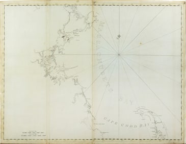 Joseph Frederick Wallet Des Barres Engraved Map, [Massachusetts Bay, showing Boston Harbour & Cape
