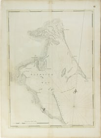 Joseph Frederick Wallet Des Barres Engraved Map, [Plymouth Bay, Massachusetts]