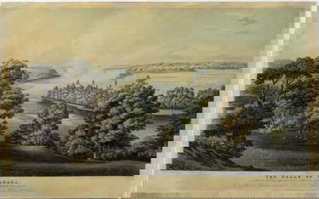 Lieutenant Col. Cockburn's Engraved View The Falls of Niagara