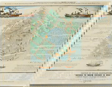 John Hutchings Lithograph, The Origins of Steam Navigation
