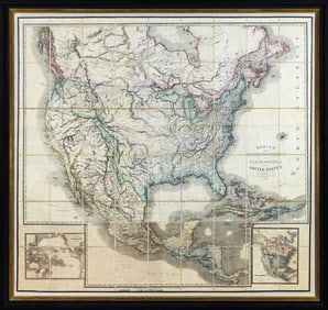 James Wyld Sr. Engraved Map, Mexico, the British Possessions in North America and the United States