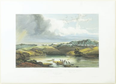 Karl Bodmer Aquatint, The White Castles on the Upper Missouri, Tab 37