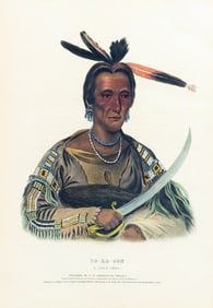 McKenney & Hall Lithograph, To-Ka-Kon, A Sioux Chief