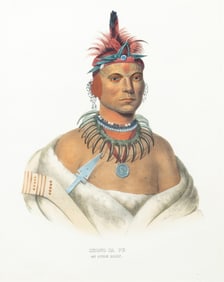 McKenney & Hall Lithograph, Chond Ca Pe, An Ottde Chief
