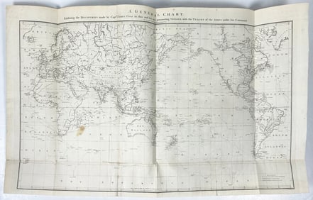 Early Editions of Captain Cook’s Iconic Pacific Voyages - Complete Set with Atlas