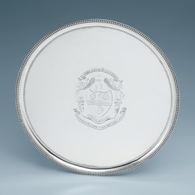 John Scofield's George III Antique English Silver Salver Made for William Pitt The Younger, 1782