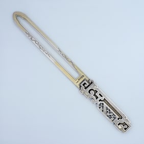 Henry W. Dee's English Aesthetic Parcel-Gilt Silver Page Cutter, 1879