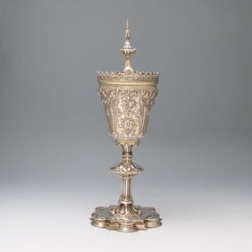 E. & J. Barnard's Victorian Antique English Silver-Gilt Cup, 1865