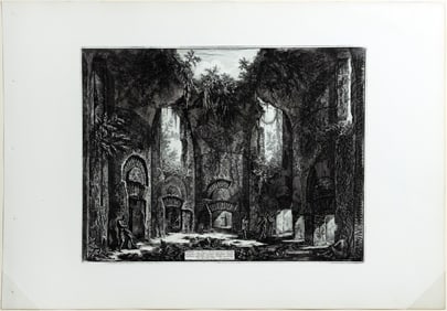 Giovanni Battista Piranesi and Francesco Piranesi Etching of the Entry to Hadrian's Villa, Tivoli,