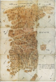 Hayashi Shihei's Japanese Manuscript Map of Korea