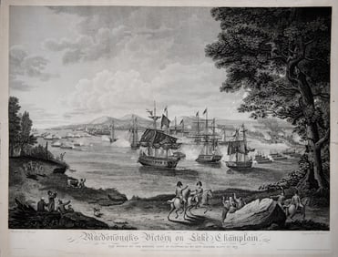 Benjamin Tanner Etching of Macdonough's Victory on Lake Champlain in the War of 1812