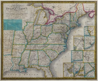 Samuel Augustus Mitchell Map of the United States, 1835