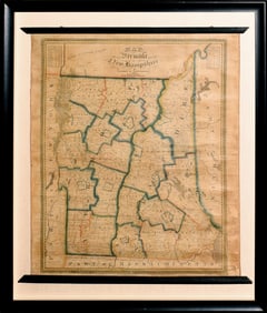 Lewis Robinson Engraved Map of Vermont and New Hampshire, 1832