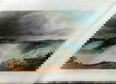 Hippolyte Victor Sebron's Engraving of Niagara Falls, 1857