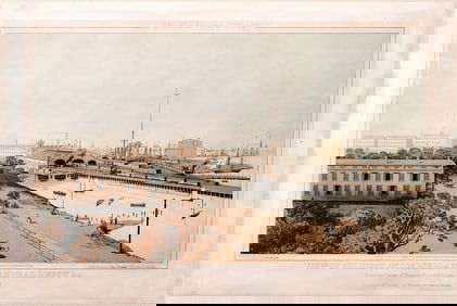 Edwin Whitfield Lithograph View of Chicago, 1860