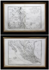 Alexander Von Humbolt Engraved Map of New Spain, 1811