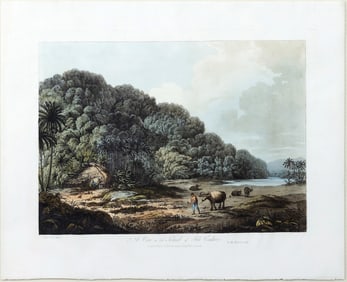 John Webber Aquatint, A View in the Island of Pulo Condore, Plate 14