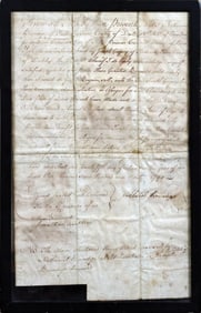Bill of Sale for a "Negro Wench" slave sold by Nathaniel Brundige to Joseph Gregory in Fredericks