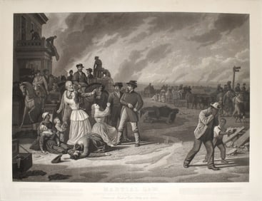 George Caleb Bingham Lithograph, Martial Law