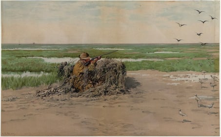 Arthur Burdett Frost Chromolithograph, Bay Snipe